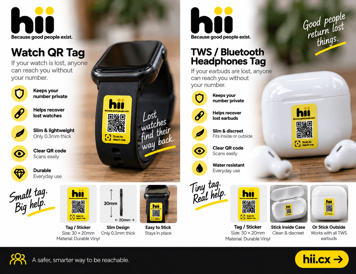 Watch/Asset QR tag